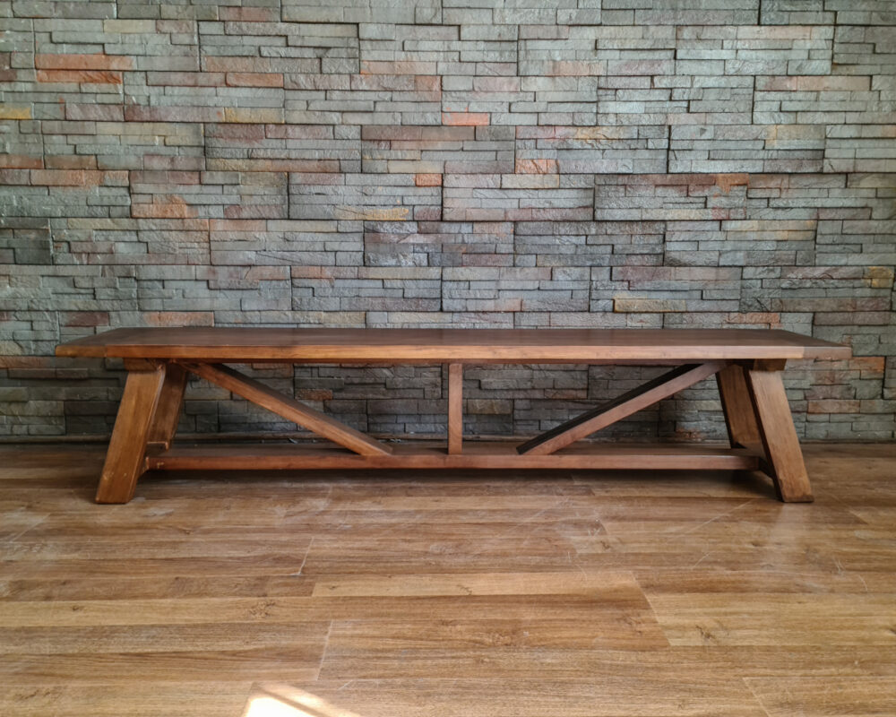 26032021piedra 2-78 Banqueta Caballete de Roble 200x35x45 alto