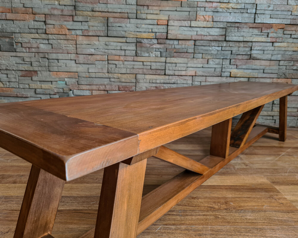 26032021piedra 2-87 Banqueta Caballete de Roble 200x35x45 alto