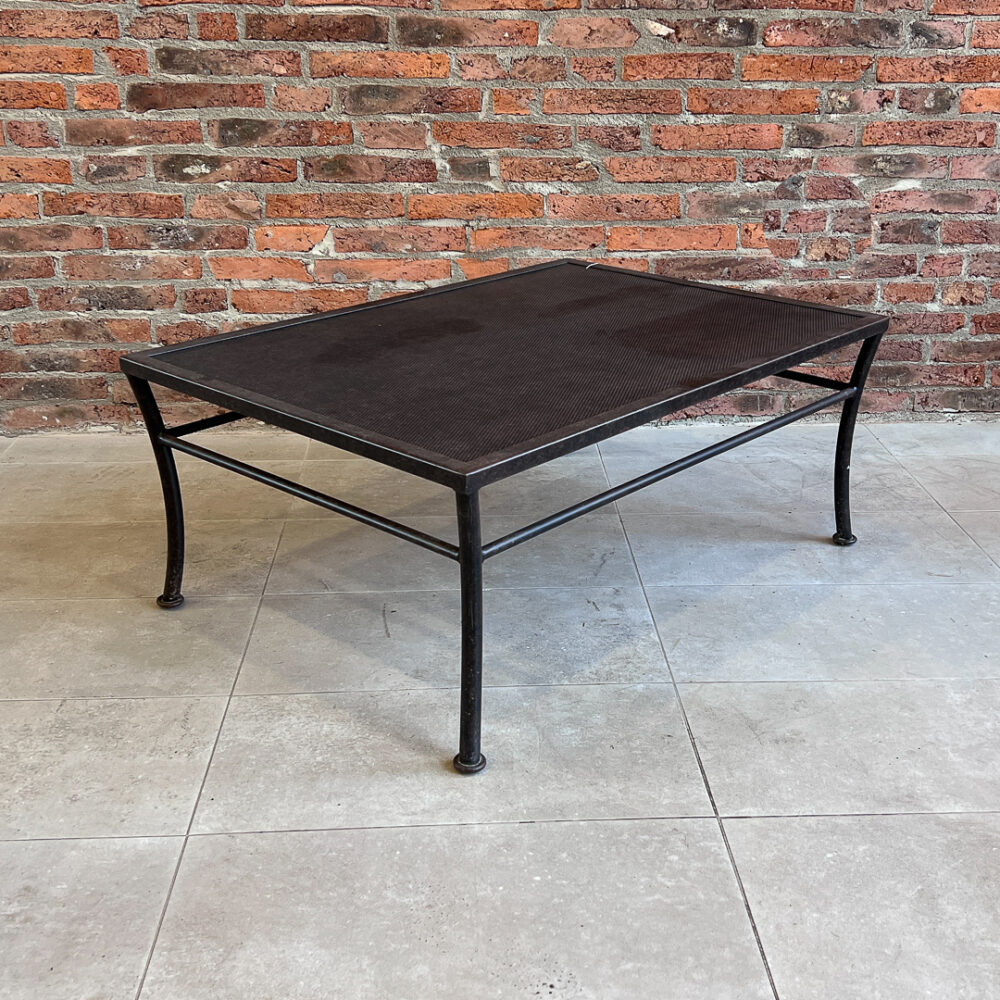 Mesa de centro fierro loft 100x70x40 cms