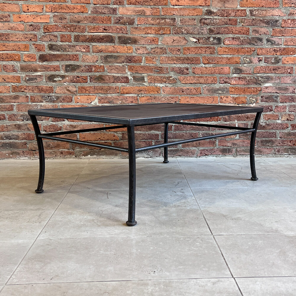 Mesa de centro fierro loft 100x70x40 cms