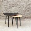 mesa de centro estilo nido de madera maciza