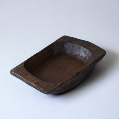 Deco vasija madera ahuecada 56x36x11