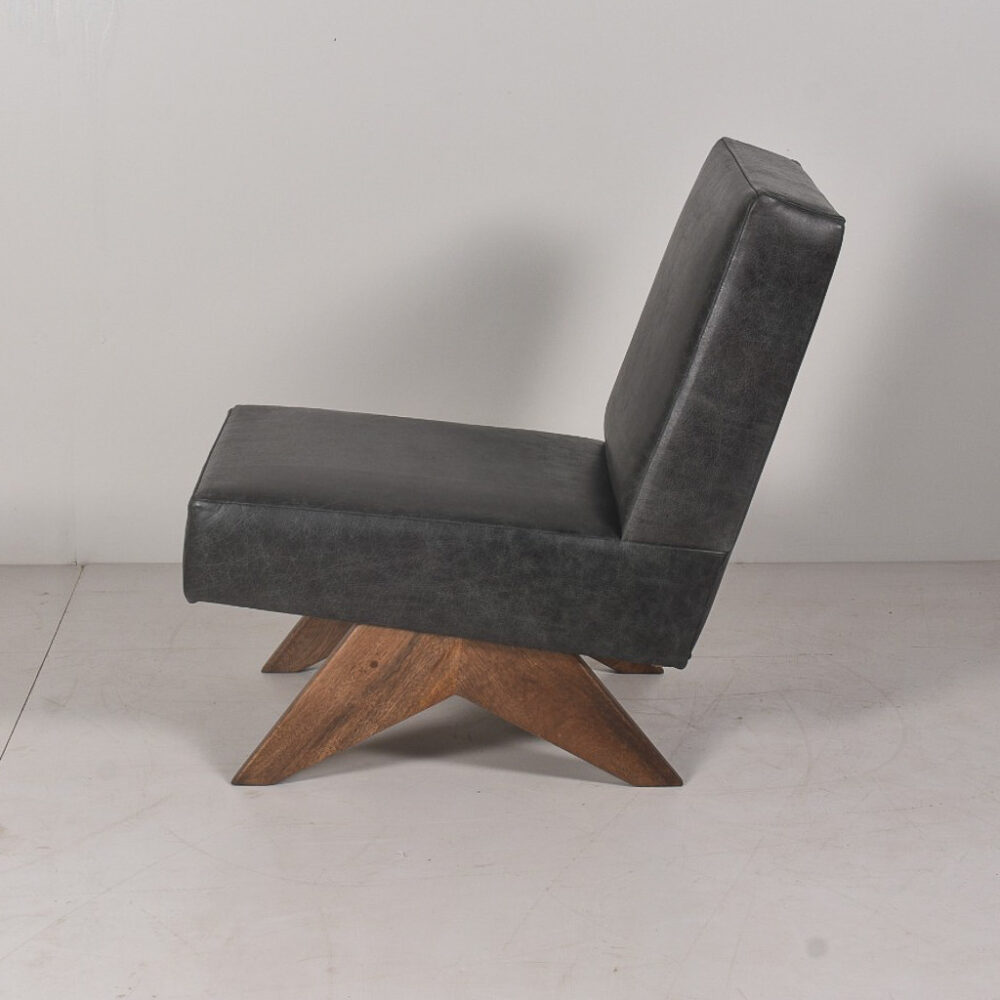 30018-Sillón Barcelona cuero gris-114x83x57 (4) Sillón Barcelona cuero gris CUERO CON DETALLES 52x80x70