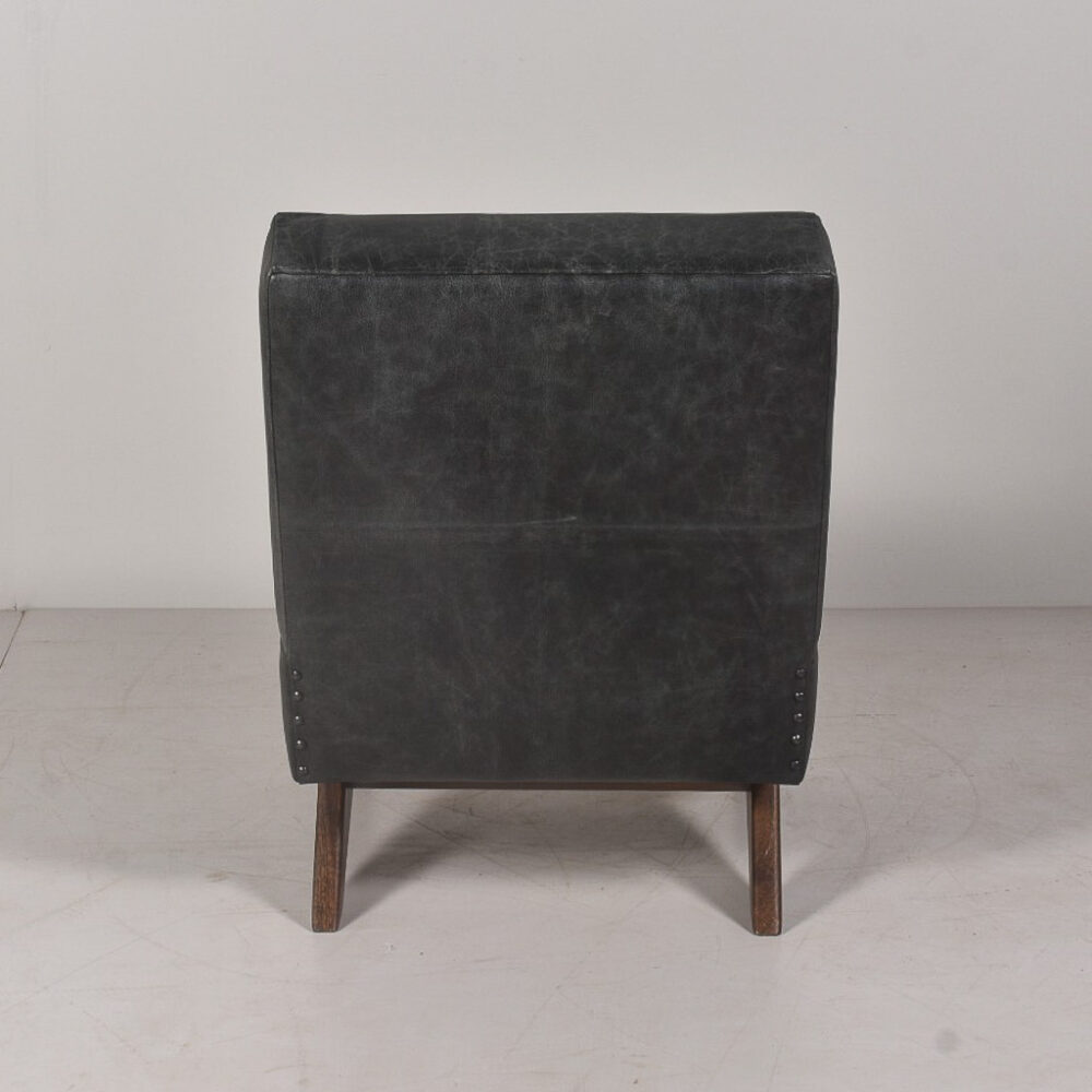 30018-Sillón Barcelona cuero gris-114x83x57 (5) Sillón Barcelona cuero gris CUERO CON DETALLES 52x80x70