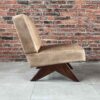 Sillón Barcelona cuero beige 52x80x70