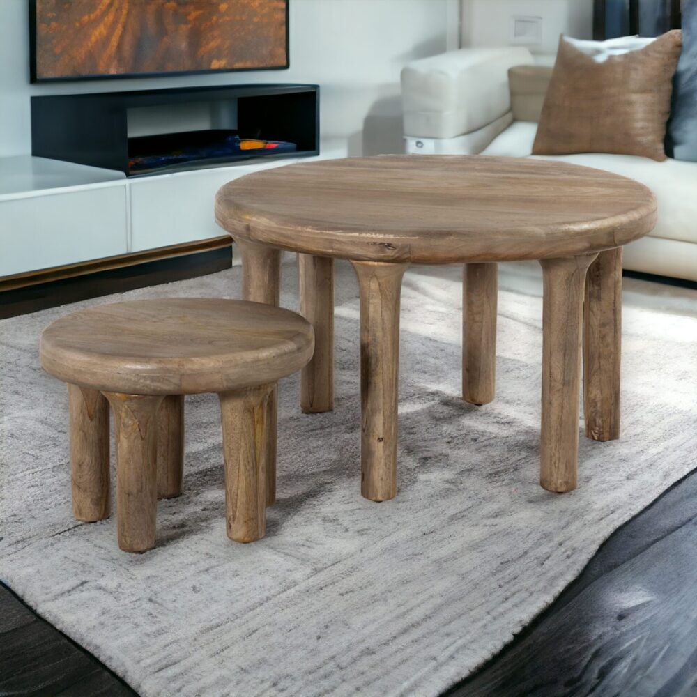 Mesa centro nido redonda Amapola 80x80x45