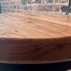 Taburete giratorio madera Acacia natural barritas en respaldo