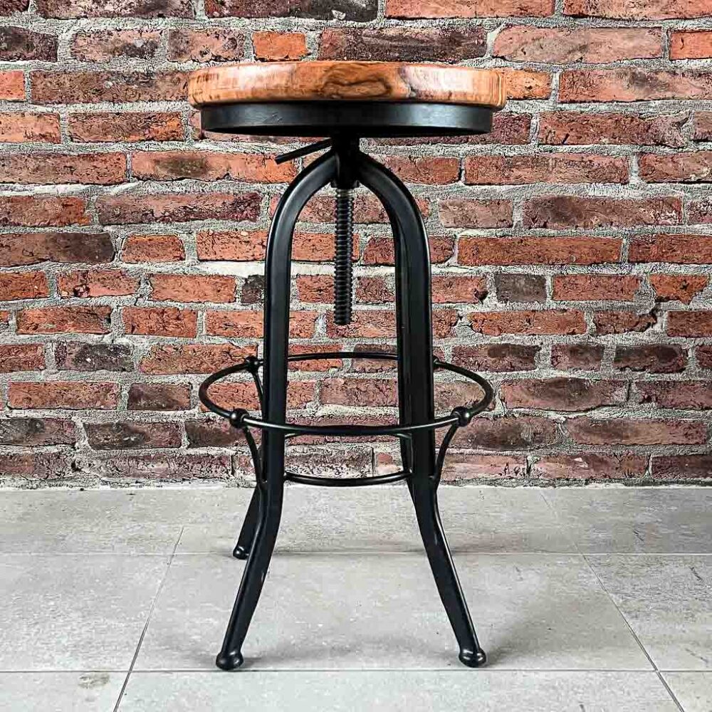 Taburete giratorio madera Acacia natural