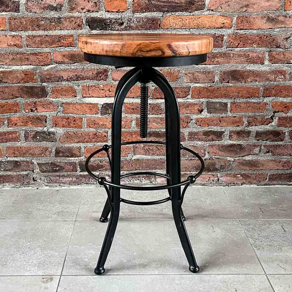 Taburete giratorio madera Acacia natural