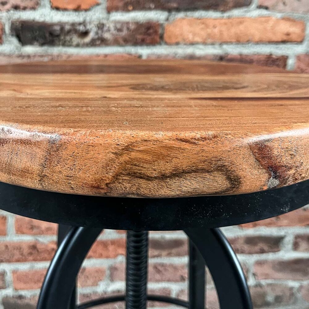 Taburete giratorio madera Acacia natural