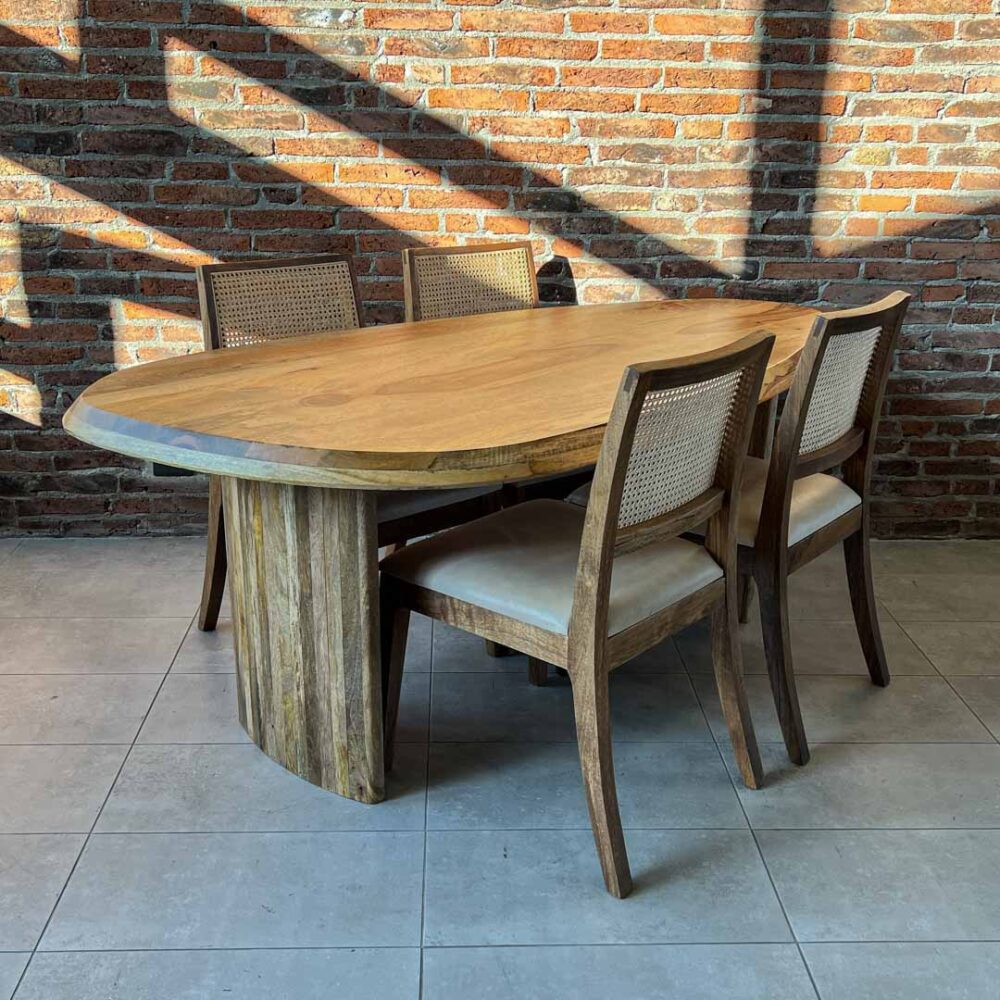 IMG_6561 Mesa comedor Malva color natural 200x100x75