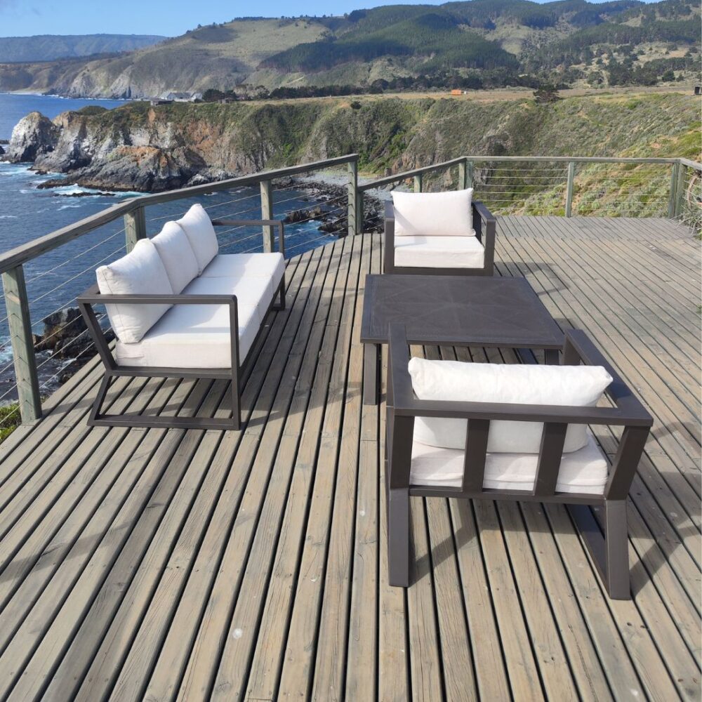 Juego living de terraza Baru mesa centro 110x125x40 cms