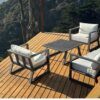 Juego living de terraza Baru mesa centro 105x87x37 cms
