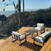 Juego living de terraza Baru mesa centro 105x87x37 cms