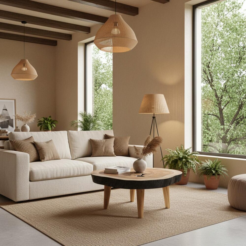 60055 (1) Mesa Centro Quillay 90x90x88 cm