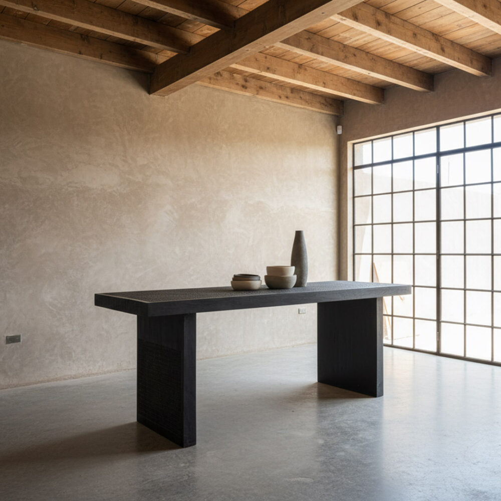60085 (1) Mesa Comedor Roble 200x69x20 cm