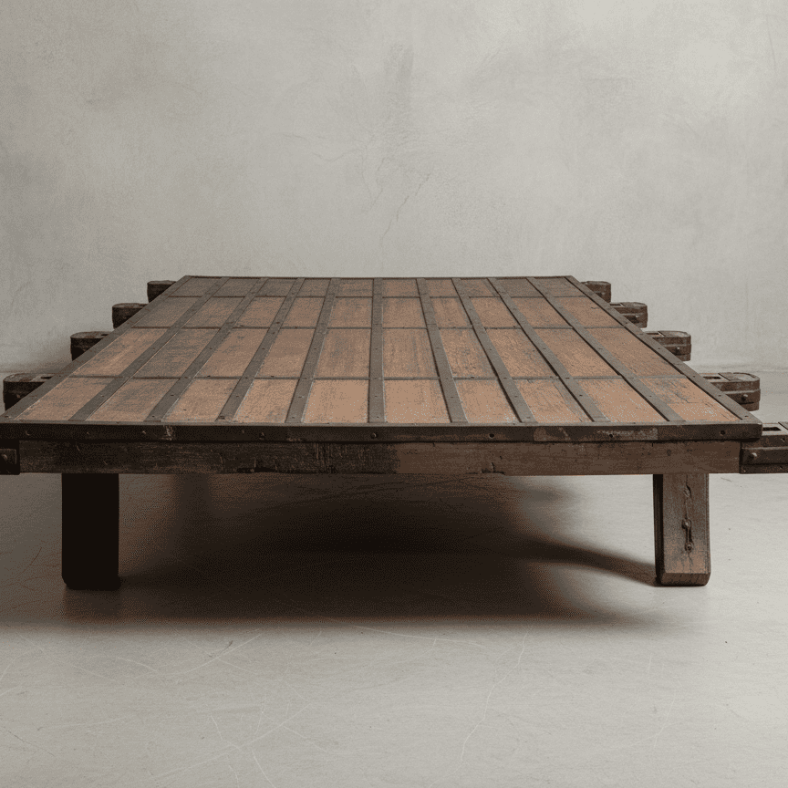 Mesa Centro carreta antigua XL 205x153x42 cm