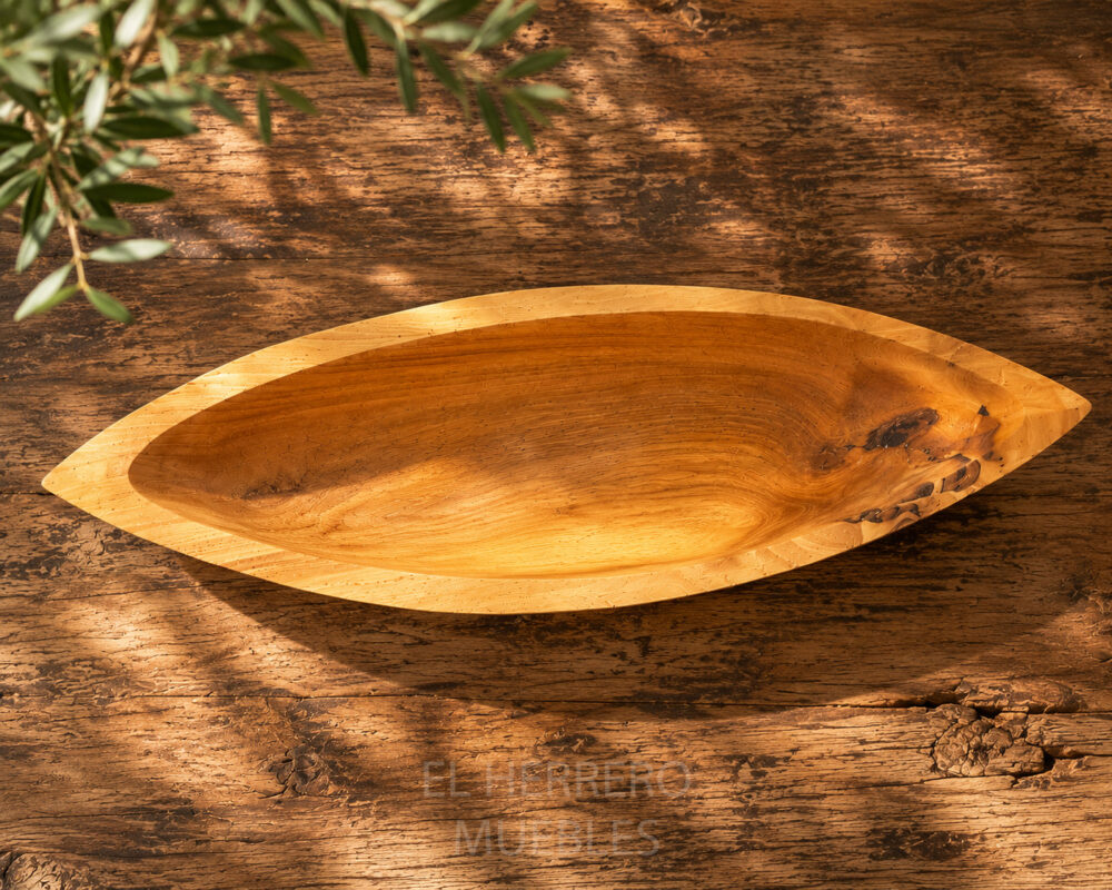 Deco tabla picoteo canoa 70x18x8 cm