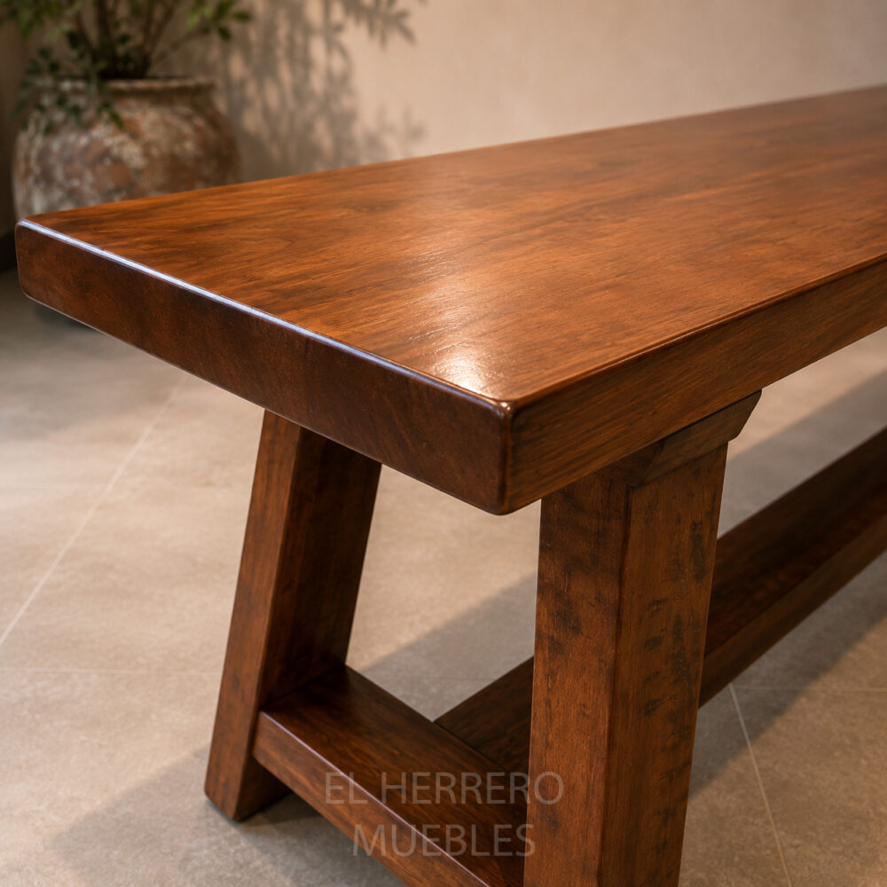 Banqueta Caballete de Roble 200x35x45 alto