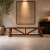 Banqueta Caballete de Roble 200x35x45 alto