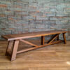 Banqueta Caballete de Roble 200x35x45 alto