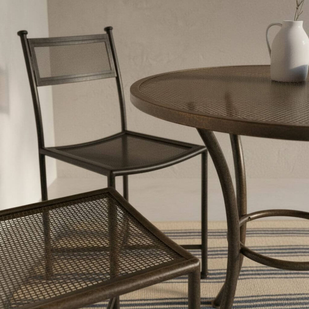 IMG_4820 Juego de comedor Terraza - Mesa 70 de diámetro + 2 sillas