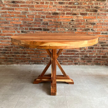 mesa comedor tree (5) Mesa de comedor redonda madera Teca Modelo Tree