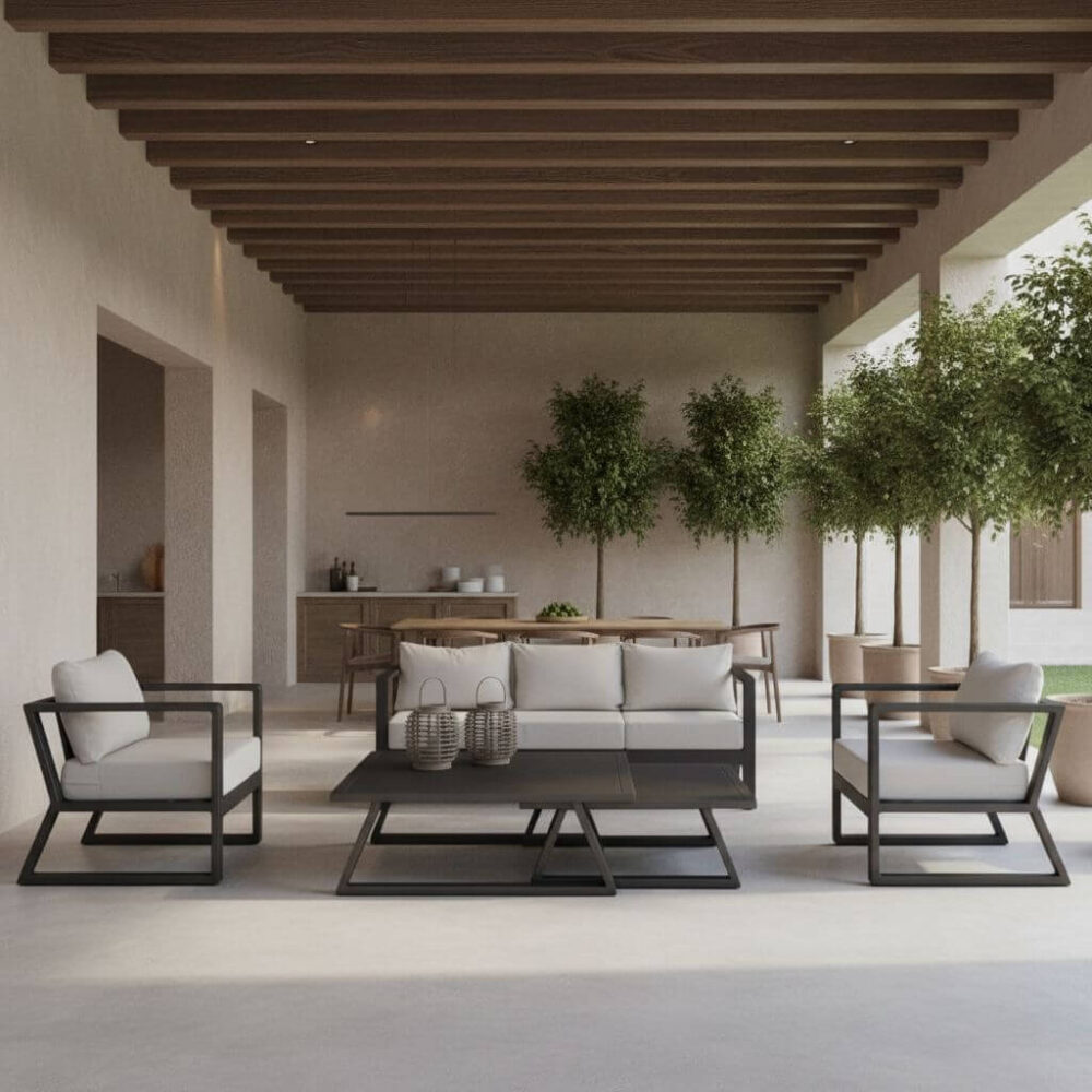 Juego living de terraza Baru mesa centro NIDO (2 unidades)