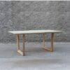 mesa de comedor rectangular moderna de madera maciza