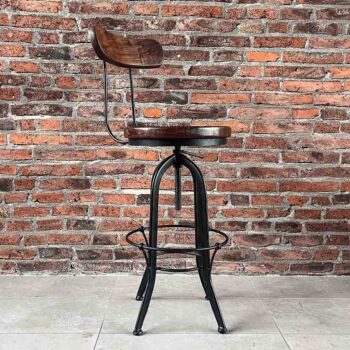 IMG_5254 - copia - copia Taburete giratorio madera Acacia color nogal barritas en respaldo