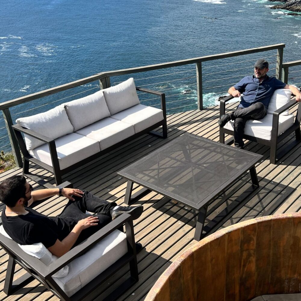 Juego living de terraza Baru mesa centro 110x125x40 cms