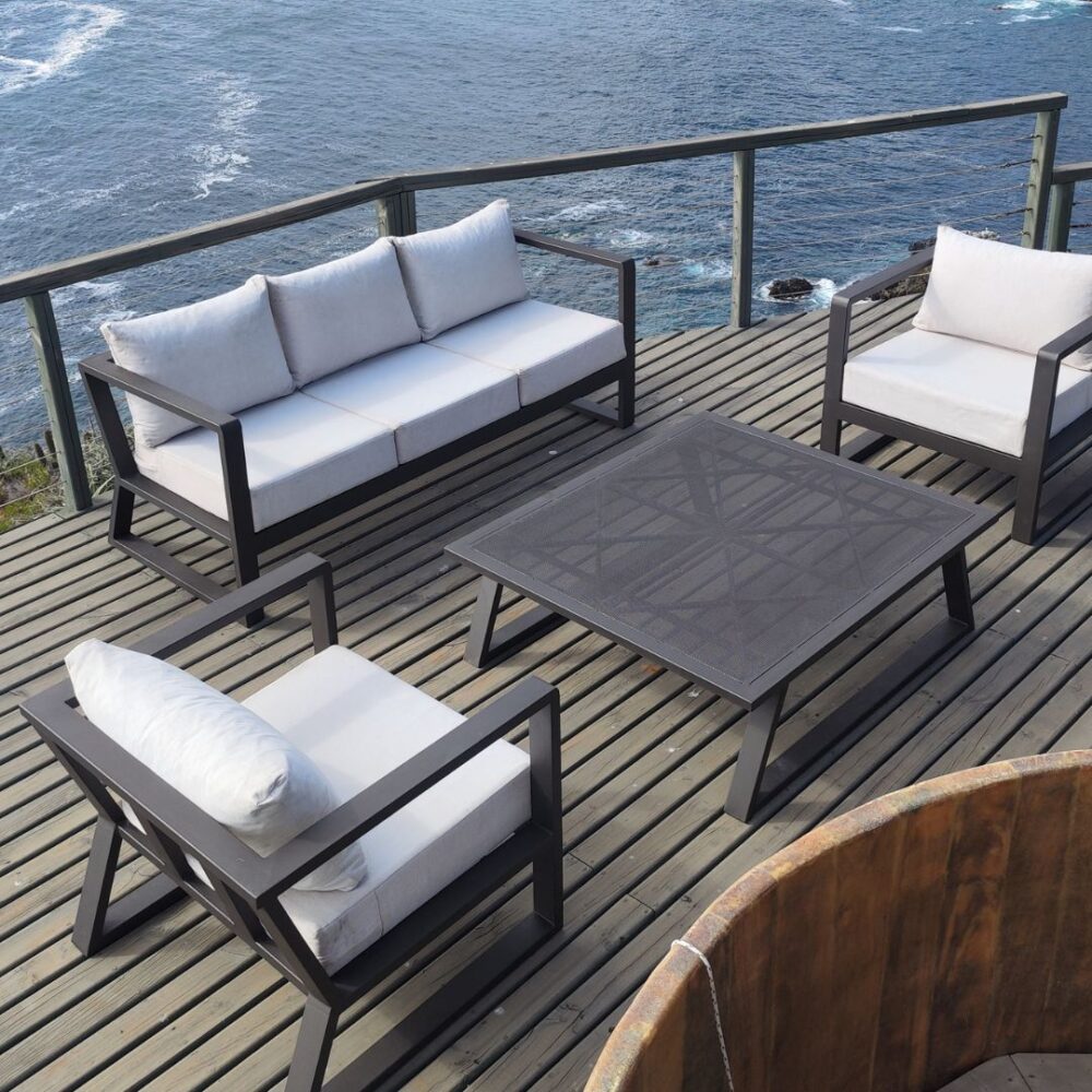 Juego living de terraza Baru mesa centro 110x125x40 cms