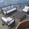 Juego living de terraza Baru mesa centro 110x125x40 cms