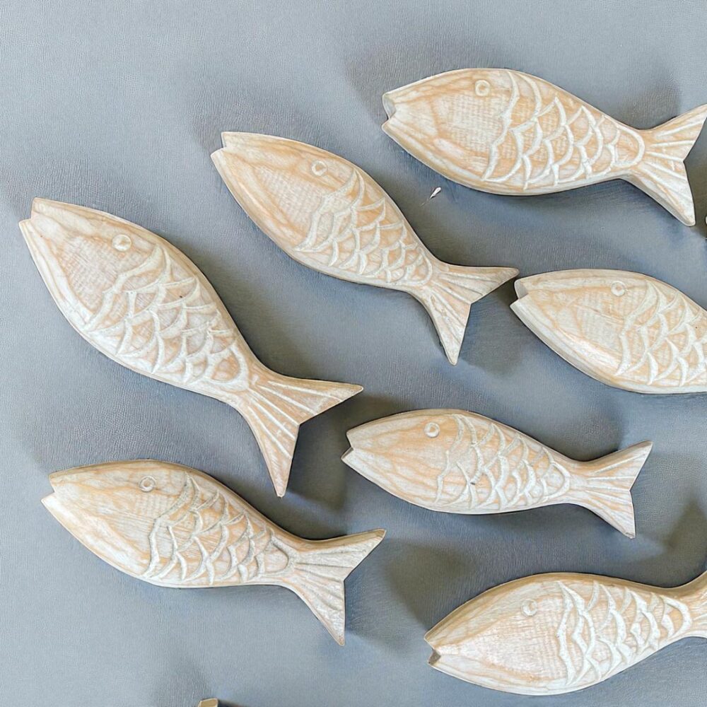 Deco pared peces blancos — Serie VII