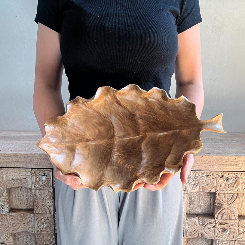 Deco madera hoja picoteo — Serie III