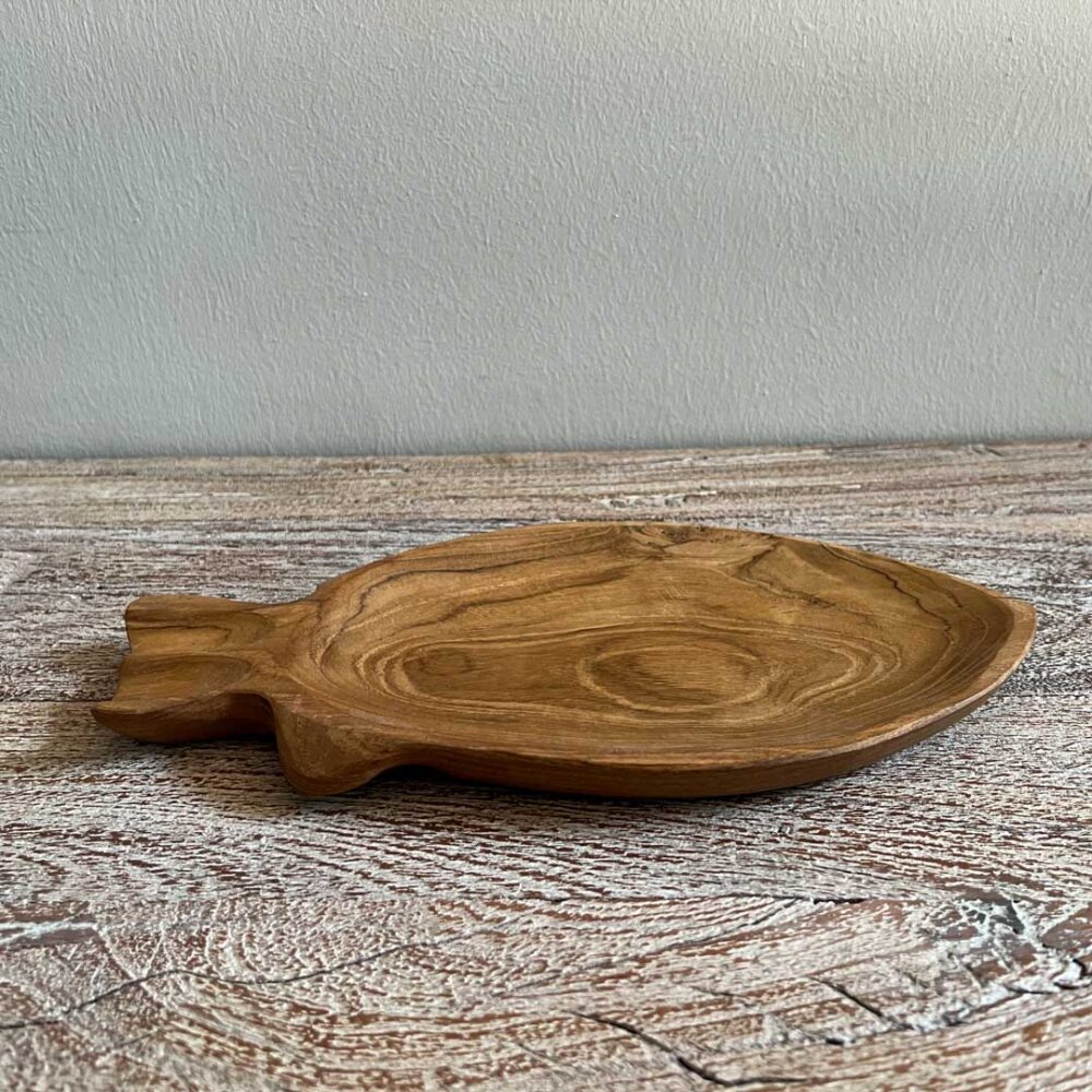 Deco tabla picoteo madera pez — Serie V