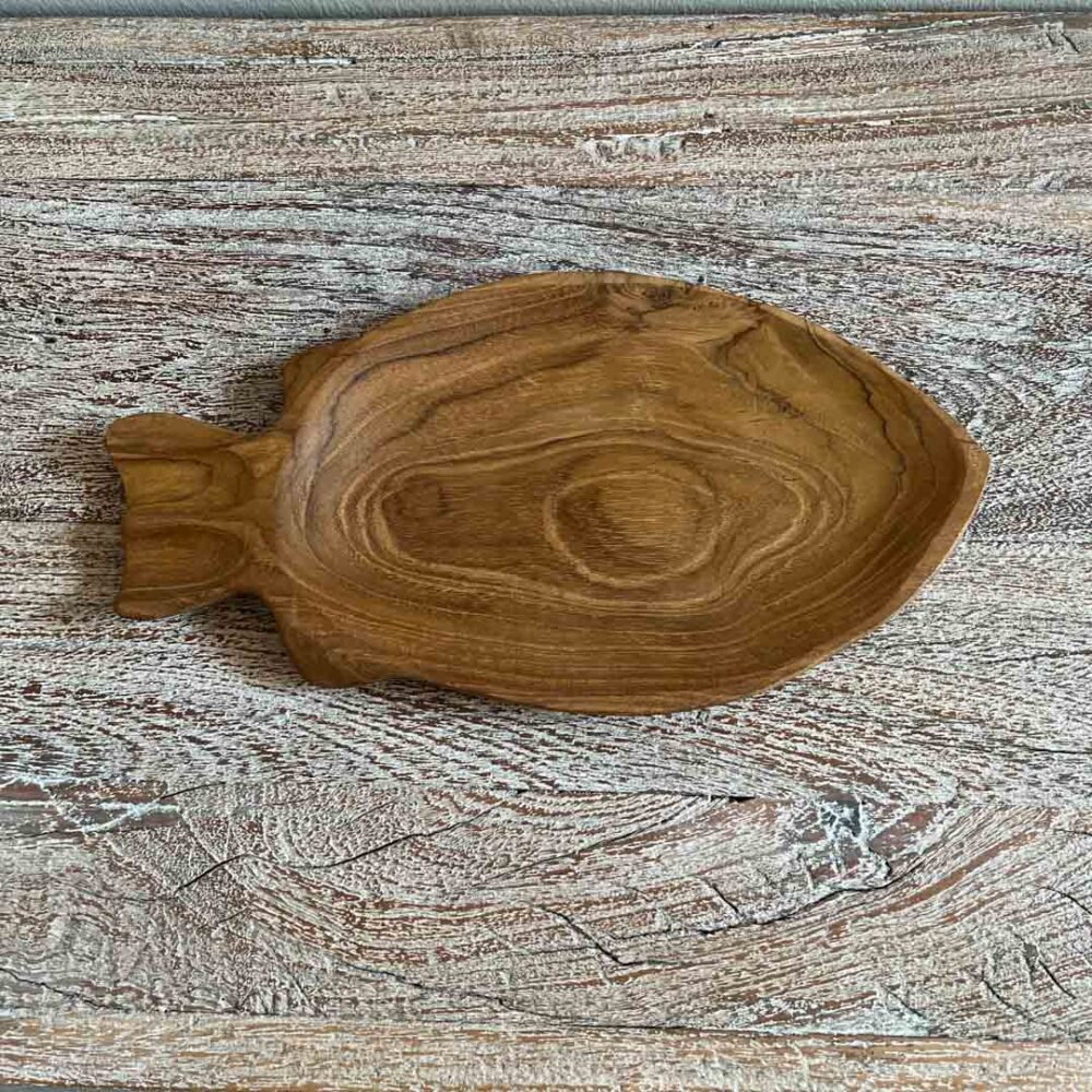 Deco tabla picoteo madera pez — Serie V