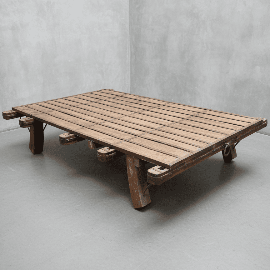 Mesa Centro carreta antigua XL 205x153x42 cm