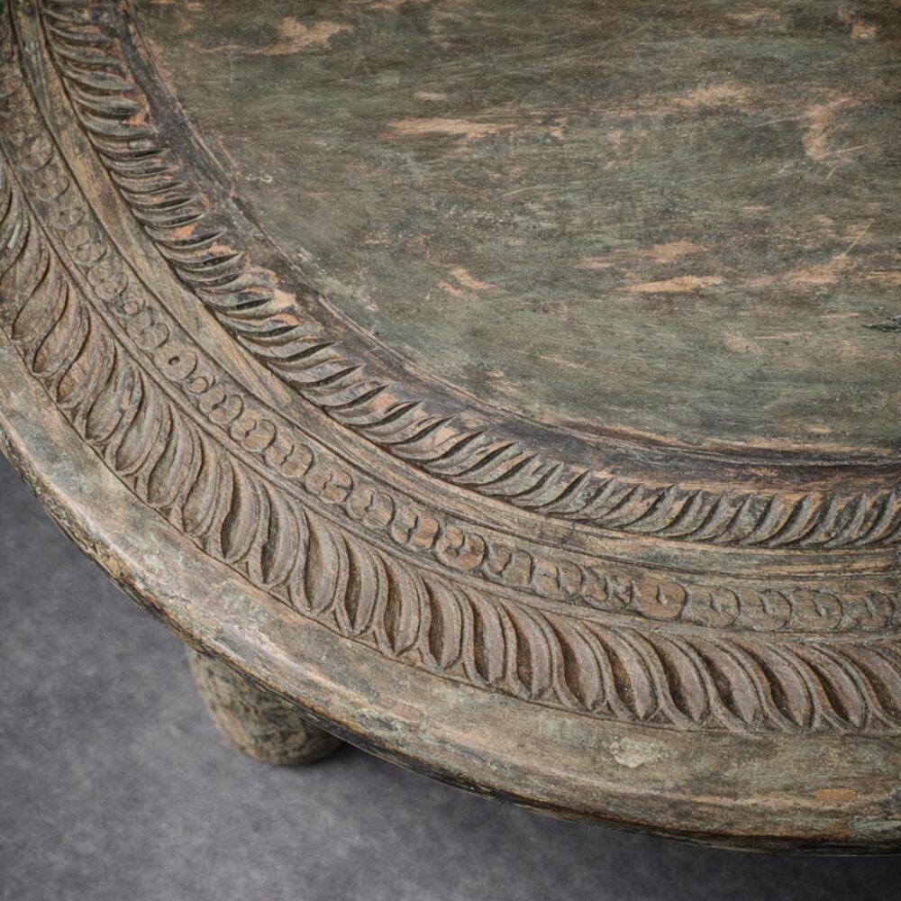 Mesa Centro media luna verde 27x67x45 cm