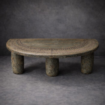 Mesa Centro media luna verde 27x67x45 cm