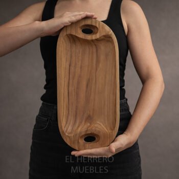 Deco madera picoteo ovalada 40x20x 2 cm