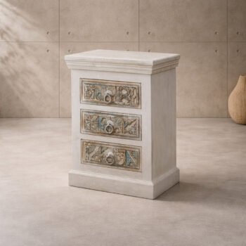 VELADOR 3 CAJONES BAIKAL 54x35x75 CM