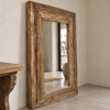 Espejo Nómada rectangular madera teca 100x130x5 cm