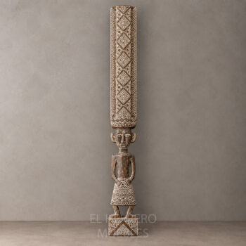 Deco escultura madera teca tamarindo prox 250 cm altura