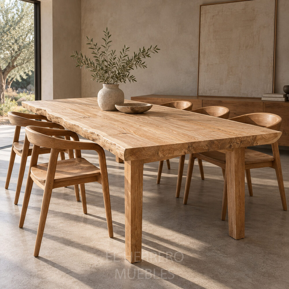 Mesa comedor Nuv madera teca 200x105x78 cm