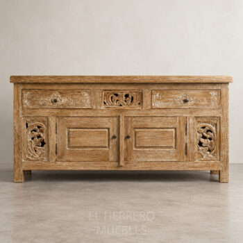 Buffet Ruca madera teca cajones y puertas 160x45x70 cm